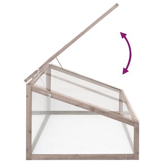 Broeikas 110x56x39 cm vurenhout grijs 4