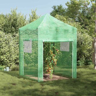 Kas met pop-up frame met dak Groen 200 x 200 x 300 cm IJzer 1