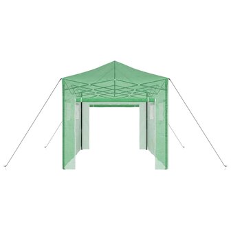 Kas met pop-up frame met dak Groen 280 x 410 x 315 cm IJzer 6