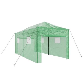 Kas met pop-up frame met dak Groen 290 x 580 x 315 cm IJzer 2
