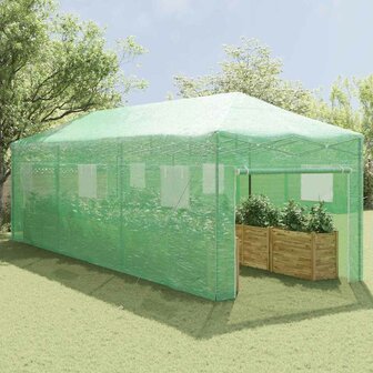 Kas met pop-up frame met dak Groen 290 x 870 x 315 cm IJzer 3