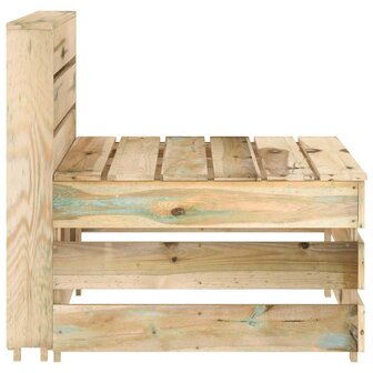 Tuinmiddenbank pallet ge&iuml;mpregneerd grenenhout 4