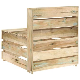 Tuinmiddenbank pallet ge&iuml;mpregneerd grenenhout 5
