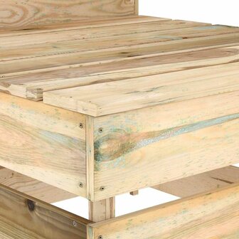 Tuinmiddenbank pallet ge&iuml;mpregneerd grenenhout 6