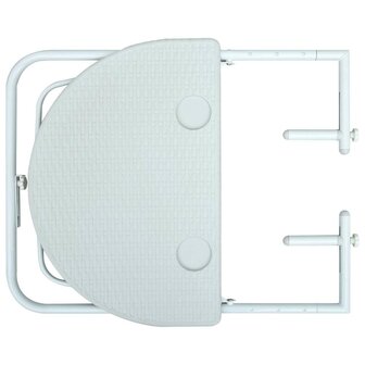 Balkontafel hangend 60x64x83,5 cm rattan-look kunststof wit 6