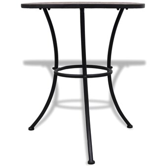 Bistrotafel 60 cm moza&iuml;ek terracottakleurig 2