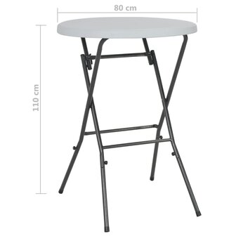 Bartafel inklapbaar 80x110 cm HDPE wit 6