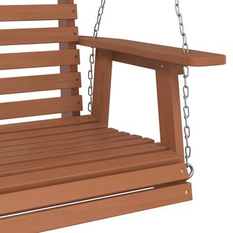 Tuinschommelbank met metalen kettingen massief vurenhout bruin 7