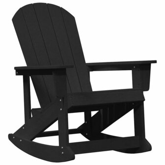 Adirondack Schommelstoel Zwart 92 x 73,5 x 92 cm HDPE 2