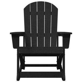 Adirondack Schommelstoel Zwart 92 x 73,5 x 92 cm HDPE 4