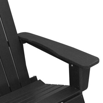 Adirondack Schommelstoel Zwart 92 x 73,5 x 92 cm HDPE 7