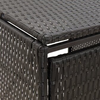 Containerberging dubbel 140x80x117 cm poly rattan zwart 6