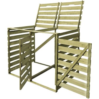 Containerberging dubbel 240 L ge&iuml;mpregneerd hout  2