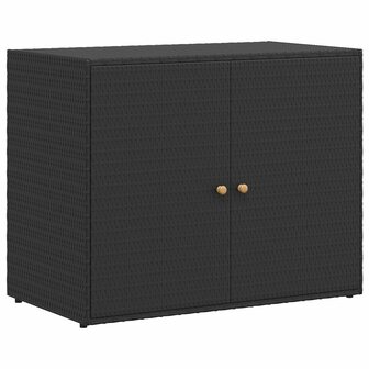 Tuinkast Zwart 100x55,5x80 cm Poly Rattan 2
