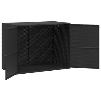 Tuinkast Zwart 100x55,5x80 cm Poly Rattan 5