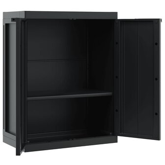Tuinkast 65x37x85 cm polypropeen zwart 6