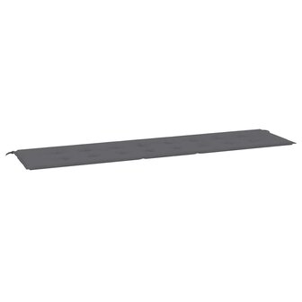 Tuinbankkussen 200x50x4 cm oxford stof antracietkleurig 2