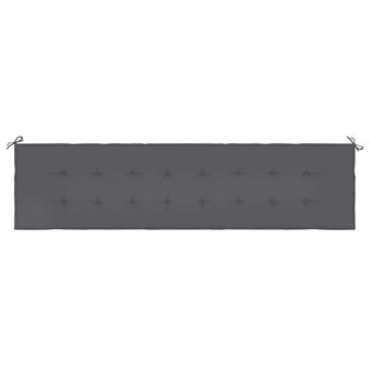 Tuinbankkussen 200x50x4 cm oxford stof antracietkleurig 4