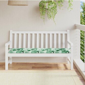 Bankkussen Blad Bladpatroon 150 x 50 x 3 cm Oxford Stof 1