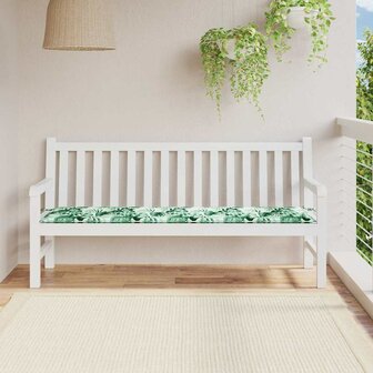 Bankkussen Blad Bladpatroon 150 x 50 x 3 cm Oxford Stof 1