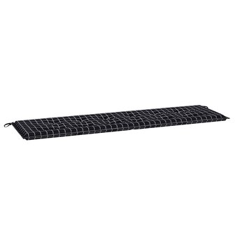Bankkussen Geruit Zwart Ruit 150 x 50 x 3 cm Oxford Stof 2