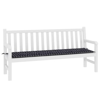 Bankkussen Geruit Zwart Ruit 150 x 50 x 3 cm Oxford Stof 3