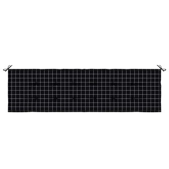 Bankkussen Geruit Zwart Ruit 150 x 50 x 3 cm Oxford Stof 4