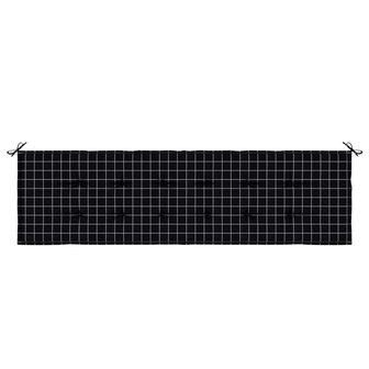 Bankkussen Geruit Zwart Ruit 150 x 50 x 3 cm Oxford Stof 6