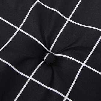 Bankkussen Geruit Zwart Ruit 150 x 50 x 3 cm Oxford Stof 7