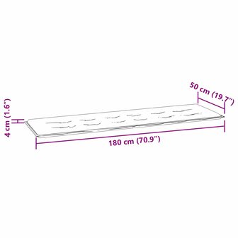 Bankkussen Blad Bladontwerp 150 x 50 x 3 cm Oxford Stof 9