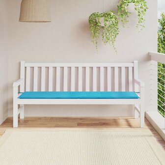 Bankkussen Effen Turquoise 150 x 50 x 3 cm Oxford Stof 1