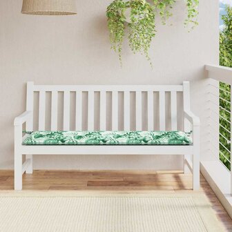 Bankkussen Blad Bladpatroon 200 x 50 x 3 cm Oxford Stof 1