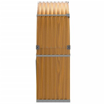 Haardhoutopslag 120x45x140 cm gegalvaniseerd staal houtlook 5