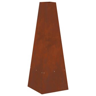 Vuurkorf Bruin 35 x 35 x 100 cm Weerbestendig staal 7