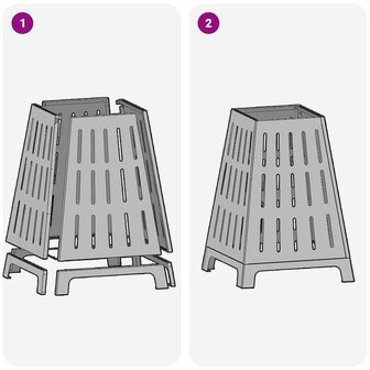 Vuurkorf Zwart 50 x 50 x 70 cm Staal 8