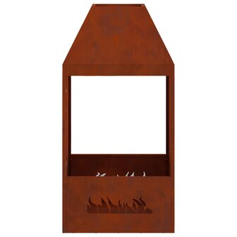 Vuurkorf Bruin 50 x 50 x 100 cm Weerbestendig staal 6