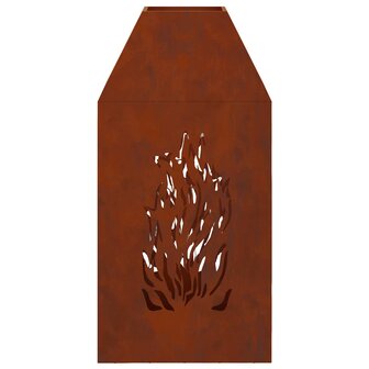 Vuurkorf Bruin 50 x 50 x 100 cm Weerbestendig staal 7