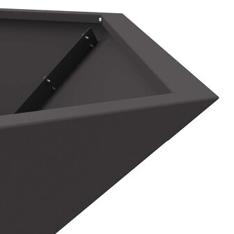 Vuurkorf Zwart 100 x 100 x 28 cm Staal 8