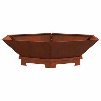 Vuurkorf Bruin 100 x 100 x 28 cm Cortenstaal 2
