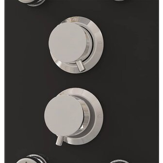 Douchepaneel 25x47,5x130 cm glas zwart  5