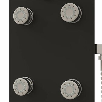 Douchepaneel 25x47,5x130 cm glas zwart  6