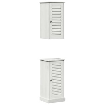 Badkamermeubelset met plank VIGO 2 pcs Wit en Antiek Wit 2