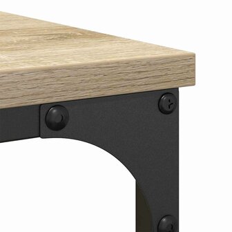 Badkamermeubelset met plank met opslag 2 pcs Bruin Bewerkt hout 9