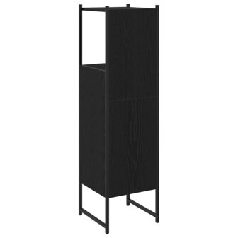 Badkamermeubelset Zwart Eiken 33 x 33 x 120,5 cm Bewerkt hout 8