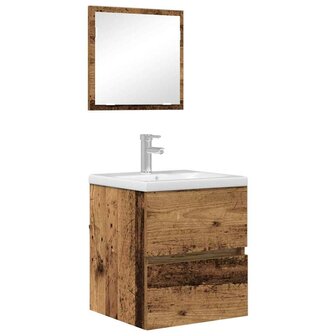 Badkamerkast met lade Oud Hout 41 x 38,5 x 45 cm Bewerkt hout 3