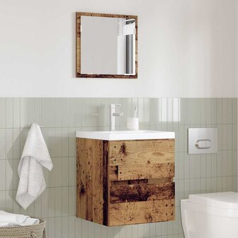 Badkamerkast met lade Oud Hout 41 x 38,5 x 45 cm Bewerkt hout 4