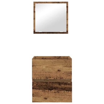 Badkamerkast met lade Oud Hout 41 x 38,5 x 45 cm Bewerkt hout 8