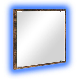 LED Badkamer Spiegel met spiegel Gerookt eiken 40 x 37 x 8.5 cm 2