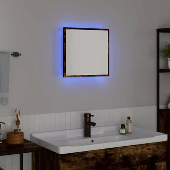 LED Badkamer Spiegel met spiegel Gerookt eiken 40 x 37 x 8.5 cm 4