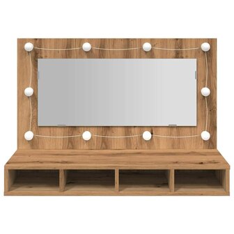 Spiegelkast met LED Artisan Eiken 90x31,5x62 cm 5